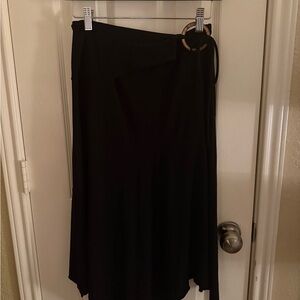 Perseption Asymmetrical Black Skirt with tie